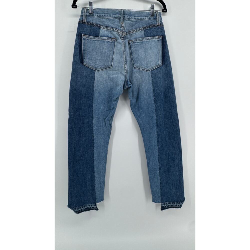 FRAME Denim Nouveau Le Mix Patchwork Jeans Sz 26 NWT $449 Distressed - Picture 7 of 12